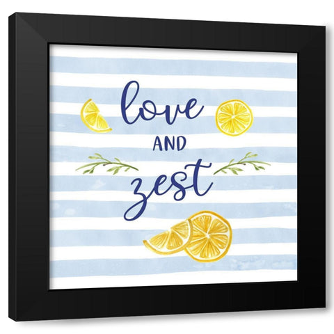 Love and Zest Black Modern Wood Framed Art Print by Robinson, Carol