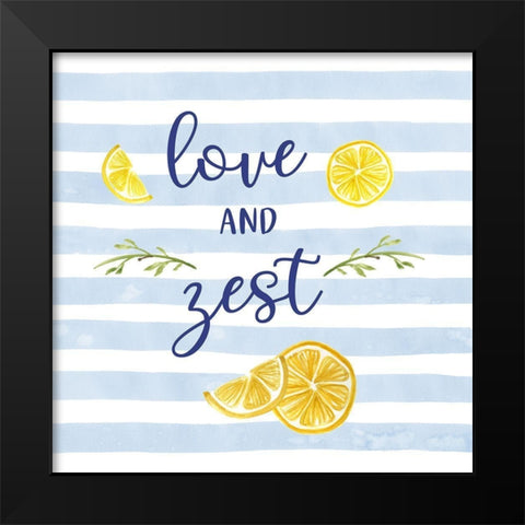 Love and Zest Black Modern Wood Framed Art Print by Robinson, Carol