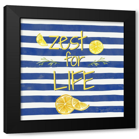 Zest for Life Black Modern Wood Framed Art Print by Robinson, Carol