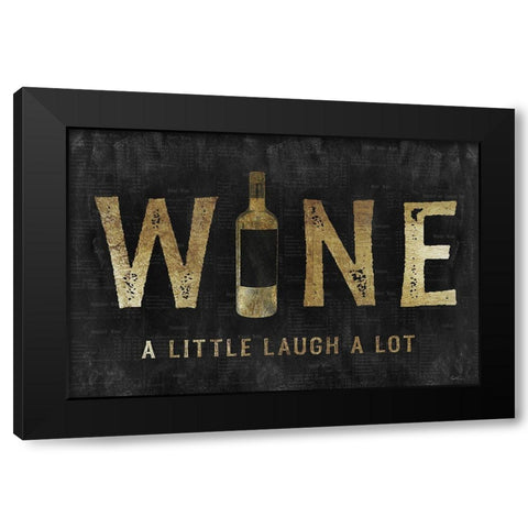 Golden Wine Black Modern Wood Framed Art Print with Double Matting by Carpentieri, Natalie