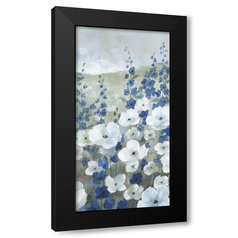 New Meadows Flowers II Black Modern Wood Framed Art Print with Double Matting by Nan