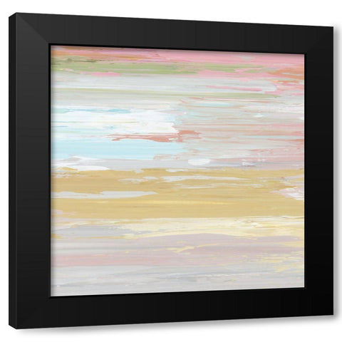 Pastel Sunset I Black Modern Wood Framed Art Print by Nan