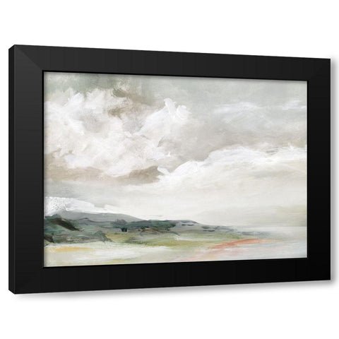 Abstract Earth Black Modern Wood Framed Art Print with Double Matting by Robinson, Carol