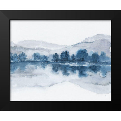 Lake in the Valley Black Modern Wood Framed Art Print by Nan