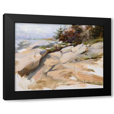 Ocean Point Black Modern Wood Framed Art Print with Double Matting by Swatland, Katie