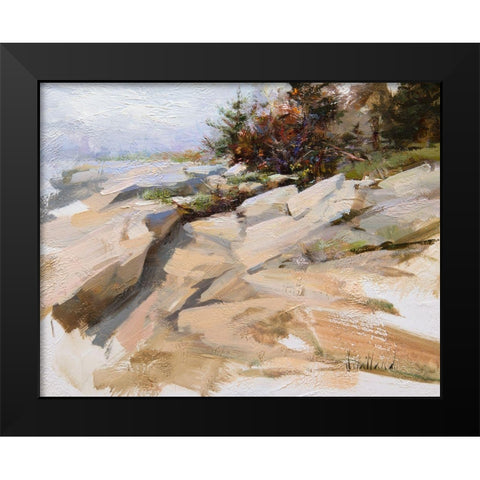 Ocean Point Black Modern Wood Framed Art Print by Swatland, Katie
