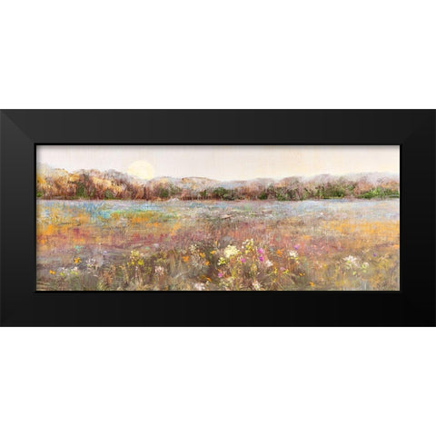 Meadow Sunrise Black Modern Wood Framed Art Print by Swatland, Sally