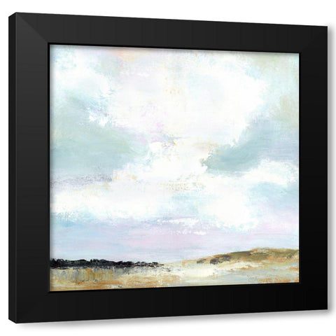 Serenity Black Modern Wood Framed Art Print with Double Matting by Tava Studios