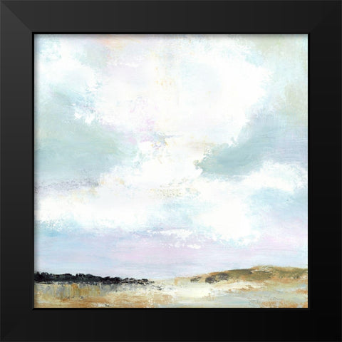Serenity Black Modern Wood Framed Art Print by Tava Studios