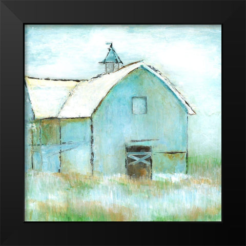 Quiet Field Black Modern Wood Framed Art Print by Tava Studios