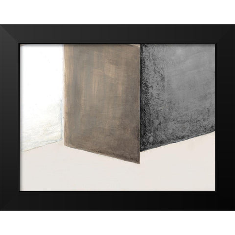 Shape Shift I Black Modern Wood Framed Art Print by Tava Studios