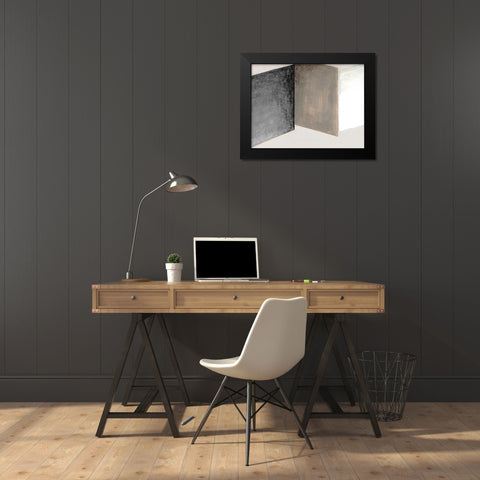 Shape Shift II Black Modern Wood Framed Art Print by Tava Studios