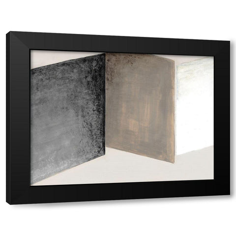 Shape Shift II Black Modern Wood Framed Art Print with Double Matting by Tava Studios
