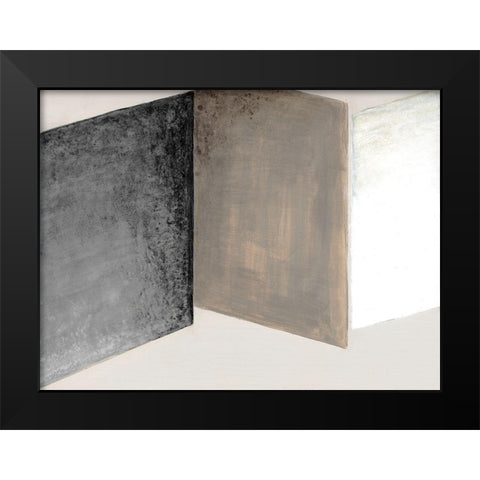 Shape Shift II Black Modern Wood Framed Art Print by Tava Studios