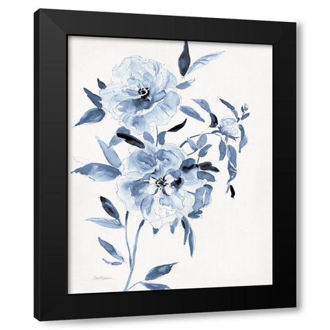 Inky Chickory Botanical I Black Modern Wood Framed Art Print with Double Matting by Robinson, Carol