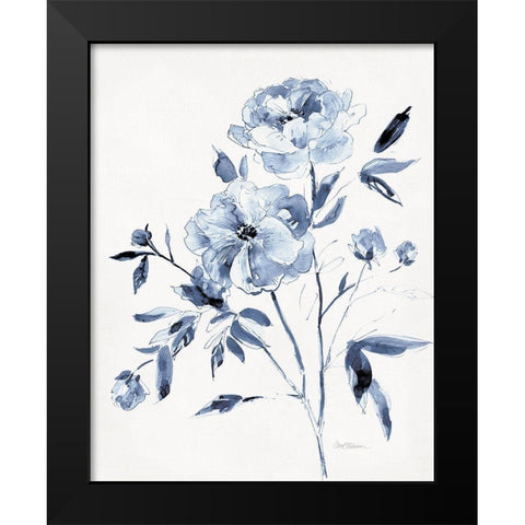 Inky Chickory Botanical II Black Modern Wood Framed Art Print by Robinson, Carol