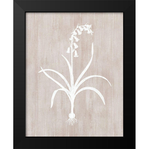 Botany Beauty I Black Modern Wood Framed Art Print by CAD Designs