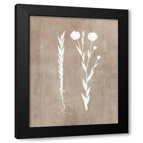Botany Beauty III Black Modern Wood Framed Art Print with Double Matting by CAD Designs