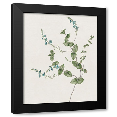 Blue Wispy II Black Modern Wood Framed Art Print with Double Matting by Donovan, Kelly