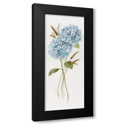 Petite Blue Hydrangea I Black Modern Wood Framed Art Print by Nan