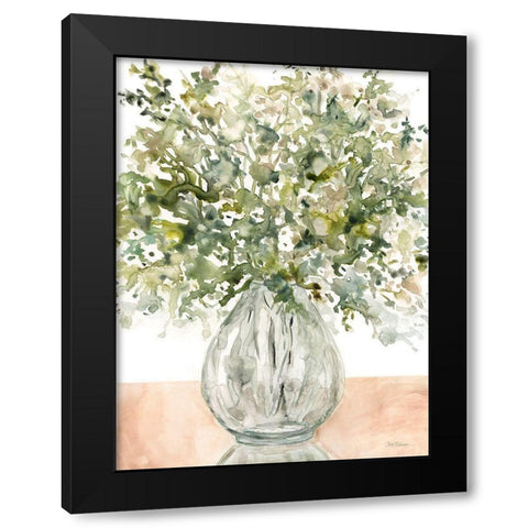 Display of Greens Black Modern Wood Framed Art Print with Double Matting by Robinson, Carol