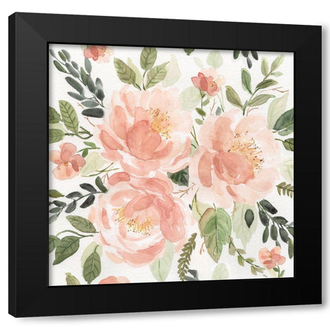 Peachy Keen I Black Modern Wood Framed Art Print by Robinson, Carol
