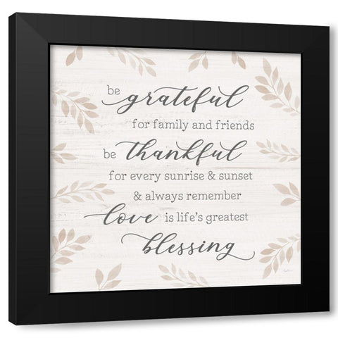 Lifes Greatest Blessing Black Modern Wood Framed Art Print by Carpentieri, Natalie