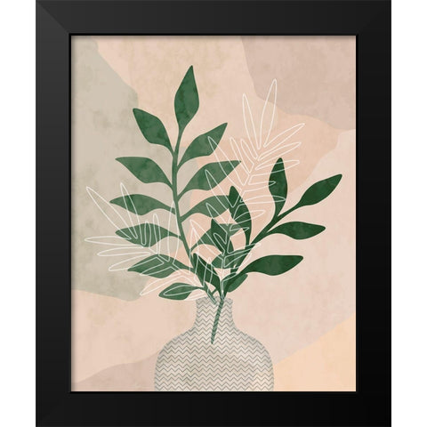 Sedona Greenery I Black Modern Wood Framed Art Print by Carpentieri, Natalie