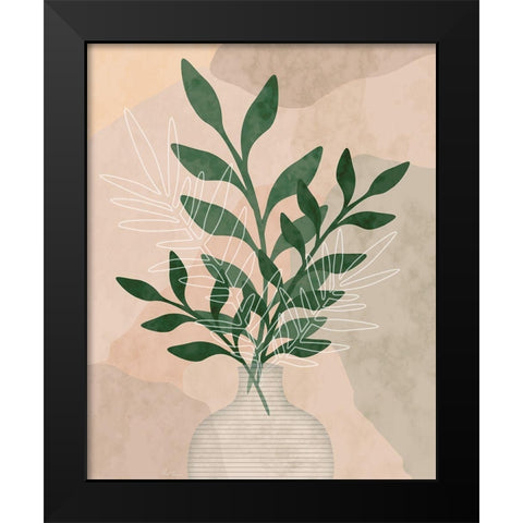 Sedona Greenery II Black Modern Wood Framed Art Print by Carpentieri, Natalie