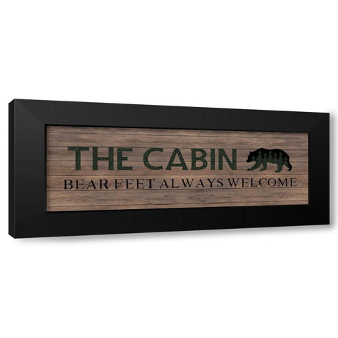 Bear Feet Black Modern Wood Framed Art Print by CAD Designs