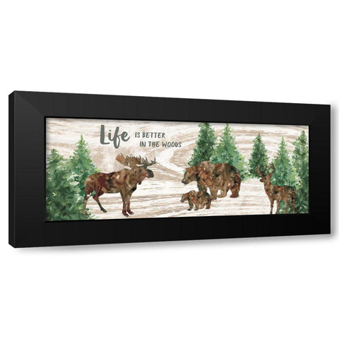 Better in the Wood Black Modern Wood Framed Art Print by Robinson, Carol