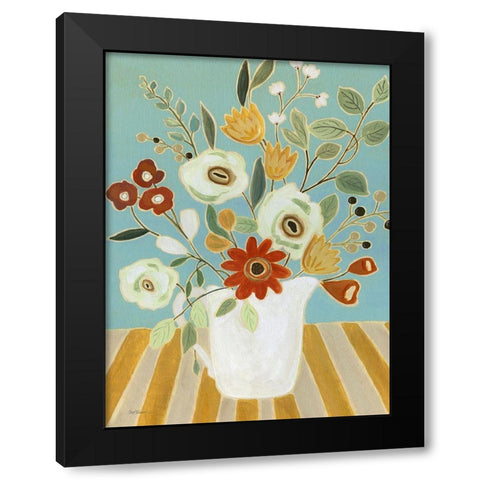 Joyful Blossoms I Black Modern Wood Framed Art Print by Robinson, Carol