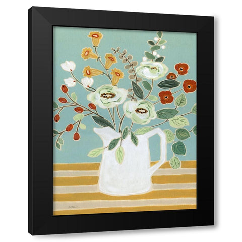 Joyful Blossoms II Black Modern Wood Framed Art Print with Double Matting by Robinson, Carol