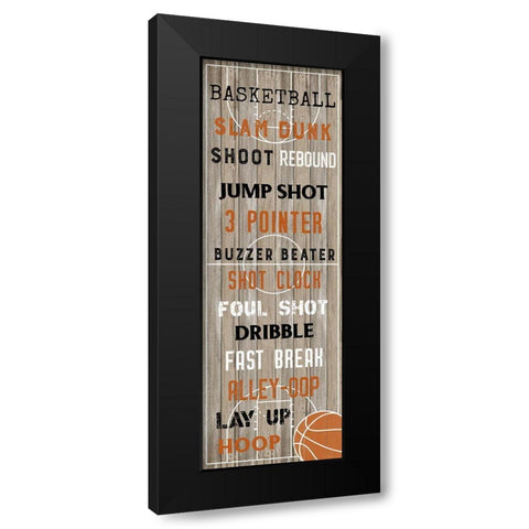 Basketball Black Modern Wood Framed Art Print by Carpentieri, Natalie