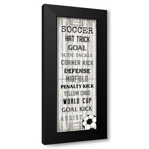 Soccer Black Modern Wood Framed Art Print with Double Matting by Carpentieri, Natalie