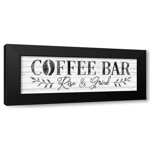 Coffee Bar Black Modern Wood Framed Art Print by Carpentieri, Natalie
