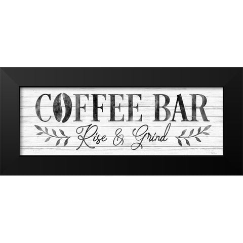 Coffee Bar Black Modern Wood Framed Art Print by Carpentieri, Natalie