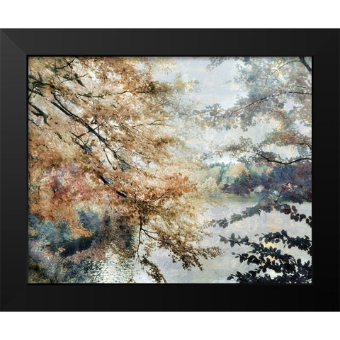 Spring Talking Black Modern Wood Framed Art Print by Weisz, Irene