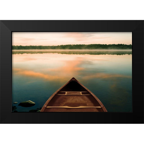 Pawtuckaway Lake Black Modern Wood Framed Art Print by Delimont, Danita