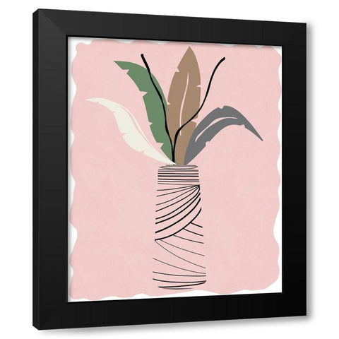 Wired Palm II Black Modern Wood Framed Art Print by Santiago, Daniela