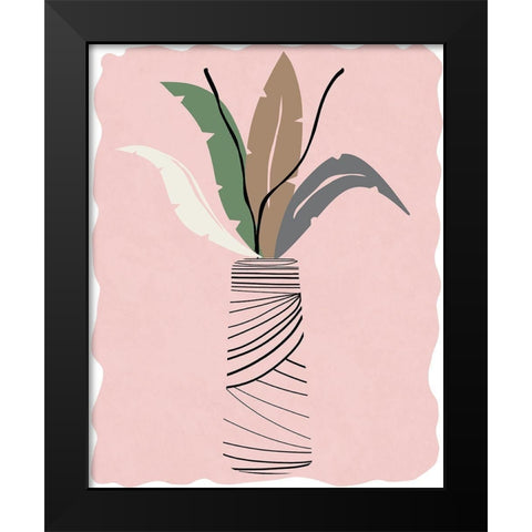 Wired Palm II Black Modern Wood Framed Art Print by Santiago, Daniela