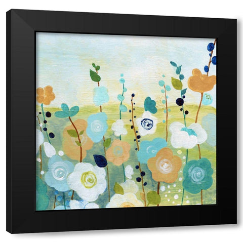 Matisse Flower Field I Black Modern Wood Framed Art Print by Tava Studios
