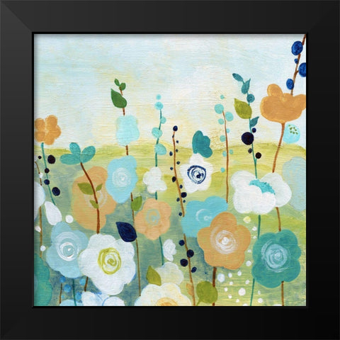 Matisse Flower Field I Black Modern Wood Framed Art Print by Tava Studios