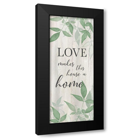 Love Makes Black Modern Wood Framed Art Print by Knutsen, Conrad