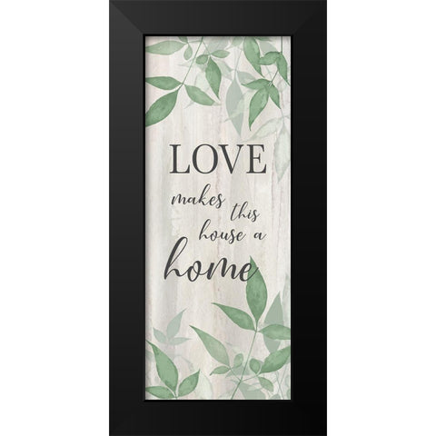 Love Makes Black Modern Wood Framed Art Print by Knutsen, Conrad