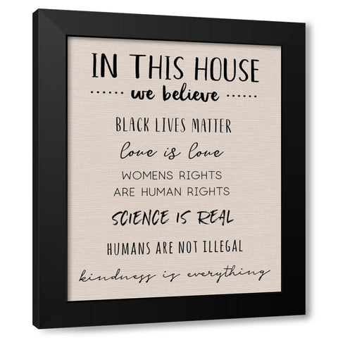 Social Justice Black Modern Wood Framed Art Print with Double Matting by CAD Designs