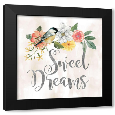 Sweet Dreams Black Modern Wood Framed Art Print by Robinson, Carol