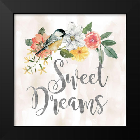 Sweet Dreams Black Modern Wood Framed Art Print by Robinson, Carol