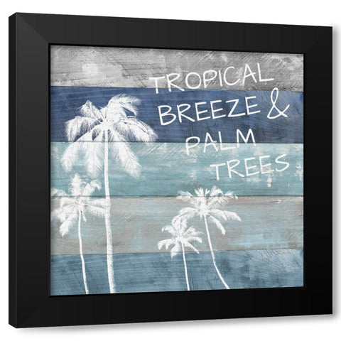 Tropical Breeze Black Modern Wood Framed Art Print with Double Matting by Craven, Katrina