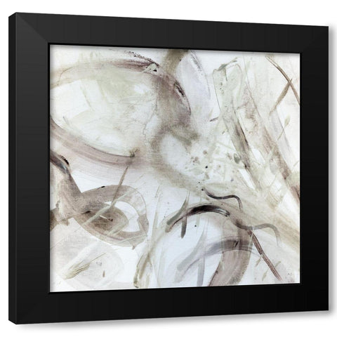 Walking In The Rain I Black Modern Wood Framed Art Print by Jill, Susan